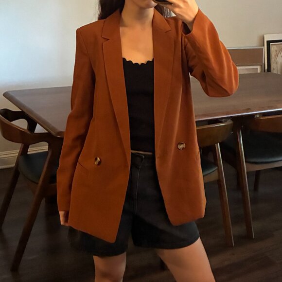 Burnt Orange/Brown Blazer - Size 0 - Picture 1 of 5